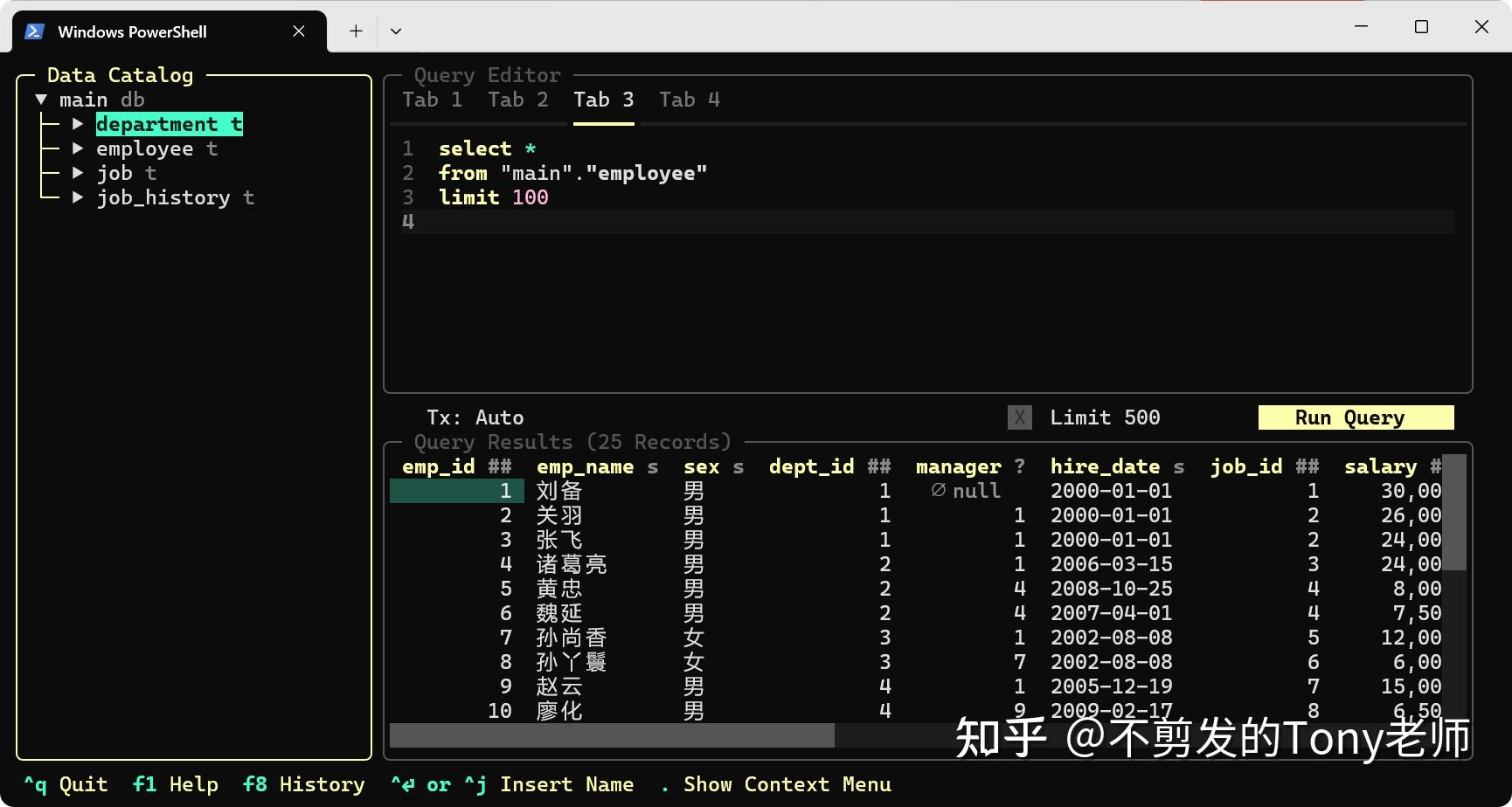 Harlequin:一款基于终端的SQL开发工具 - 知乎