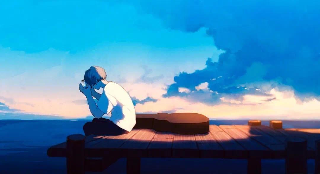 求一些动漫里的天空图片!最好要有晚霞的?