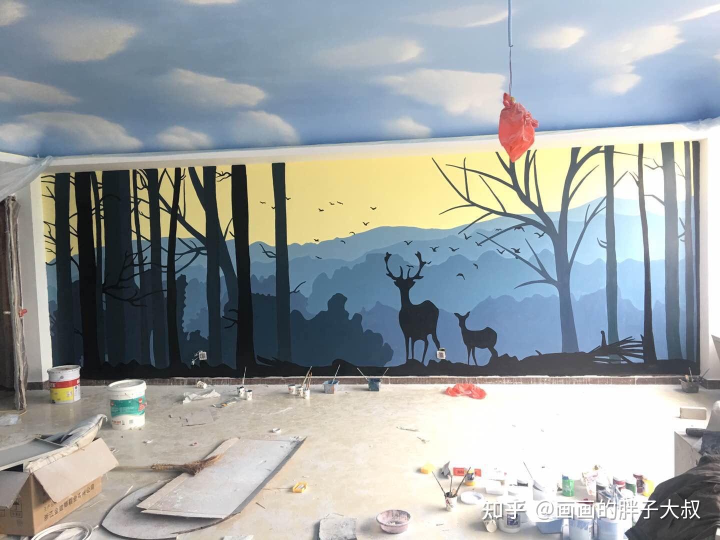 墙绘丙烯画完后起皮是什么原因