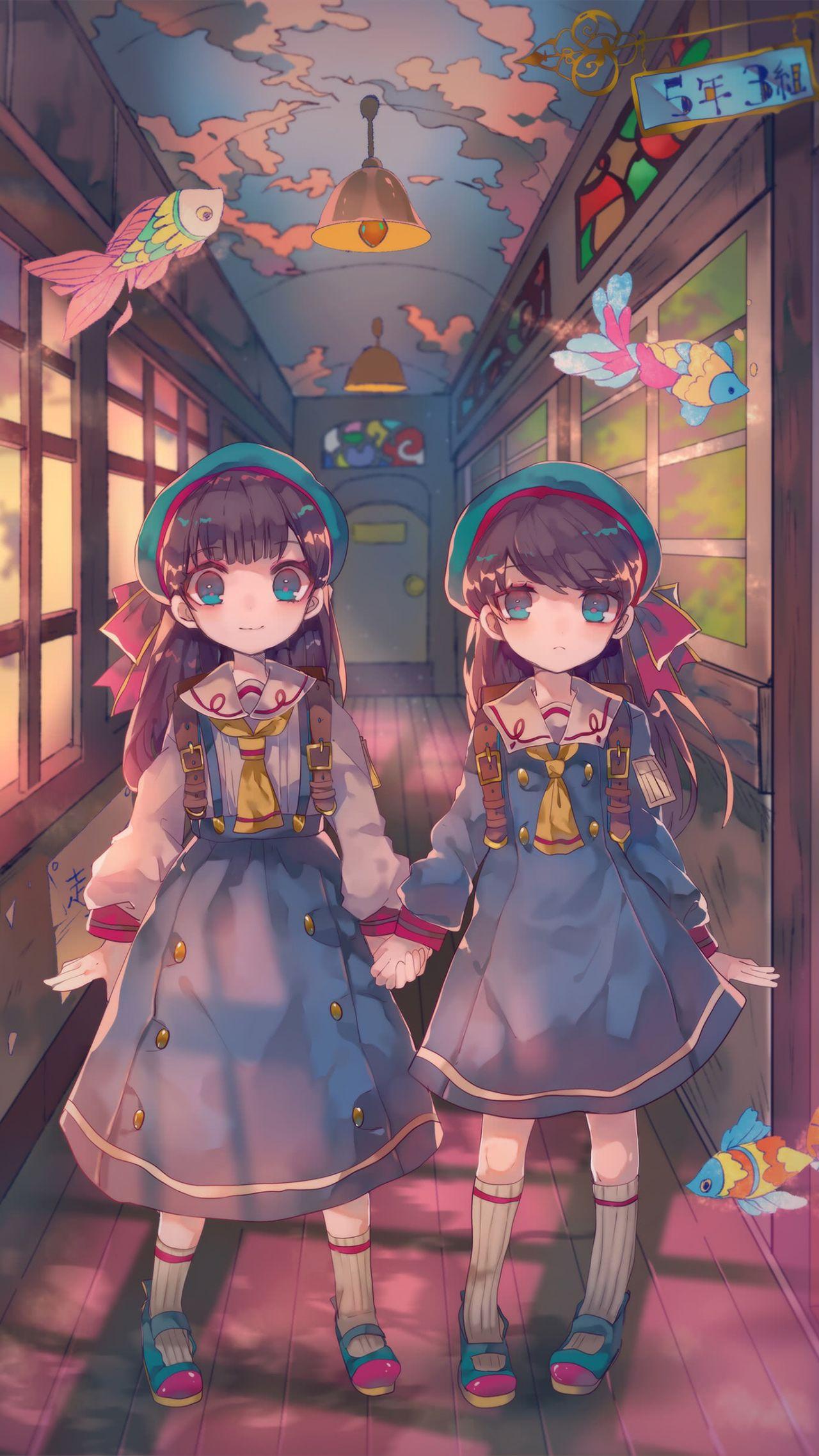 想要这样的闺蜜双人图最好是动漫的谁有啊