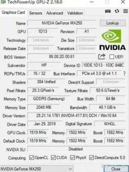 gtx250显卡参数图片