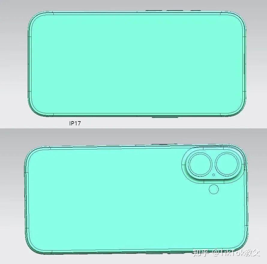 苹果 iPhone 17、17 Pro、17 Air 外观变化一览,新的 CAD 设计图曝光! - 知乎