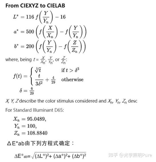色准 ΔE* ab 的计算 - 知乎