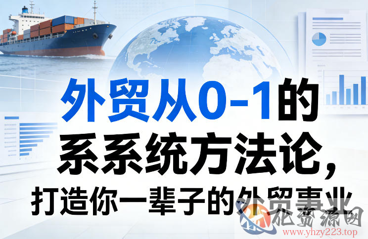 外贸从0-1的系统方法论，打造你一辈子的外贸事业