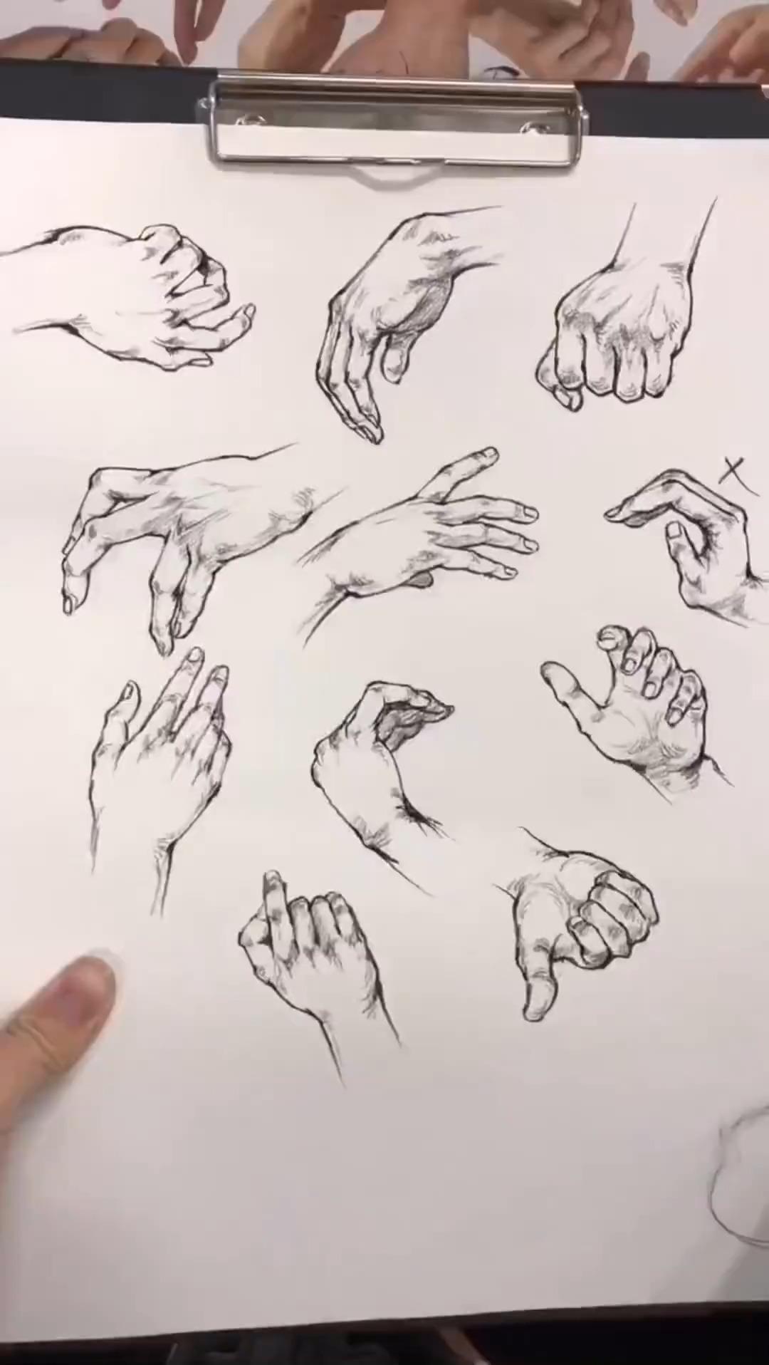 速写人物手部怎么画?