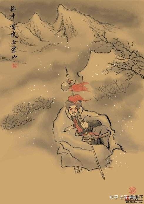 风雪山神庙林冲形象图片