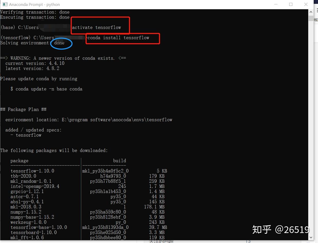 Anaconda tensorflow import tensorflow 