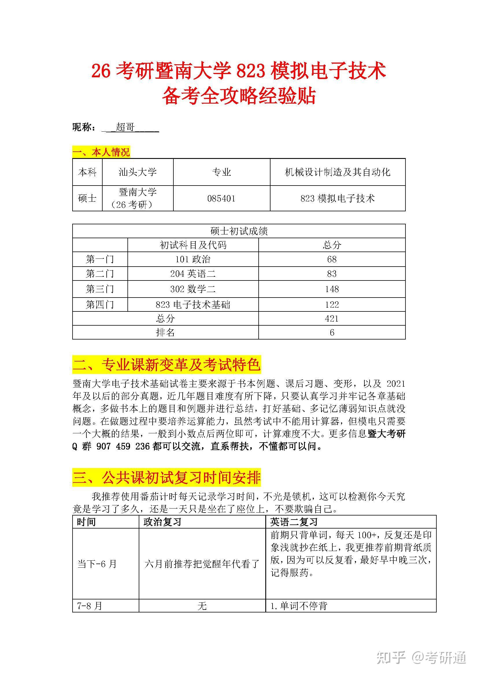 26暨南大学823新一代电子技术考情分析&参考书目&全科备考经验 - 知乎