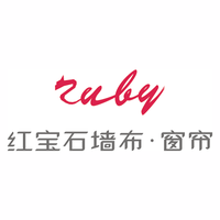 红宝石墙布窗帘