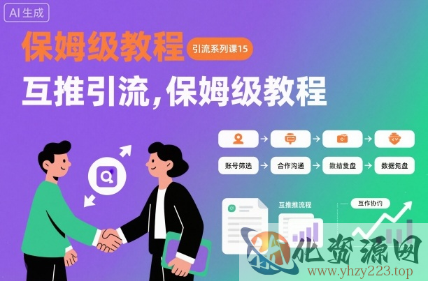 引流系列课15：互推引流，保姆级教程【文档】