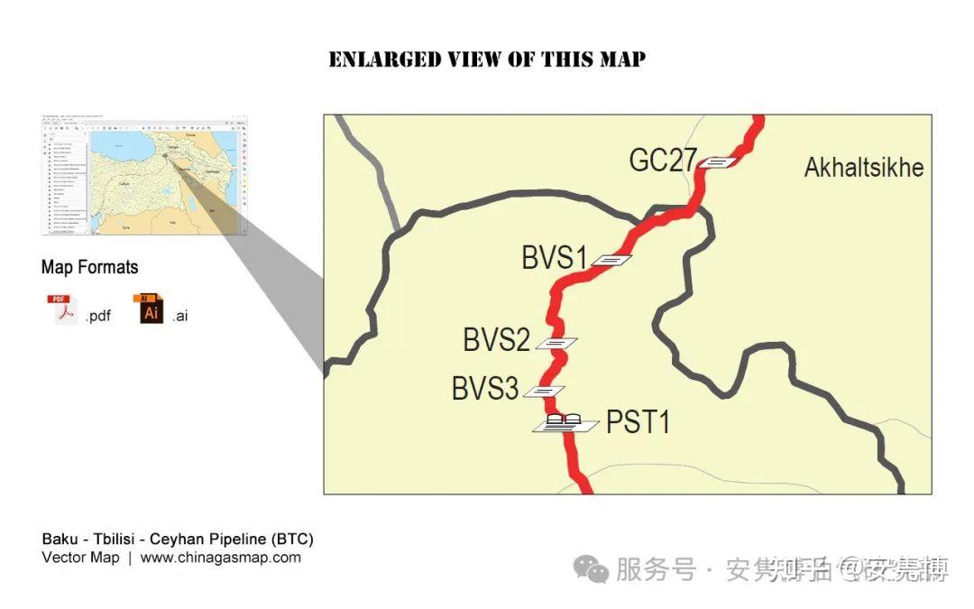 【电子版图纸】阿塞拜疆、格鲁吉亚、土耳其・巴库 – 第比利斯 – 杰伊汉管道 (BTC) - 知乎