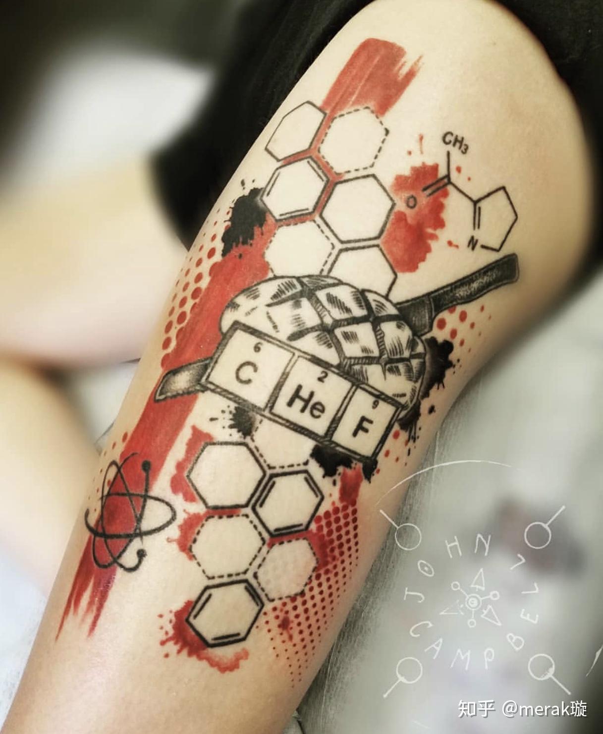 纹身|理科学霸专属——分子式方程式纹身