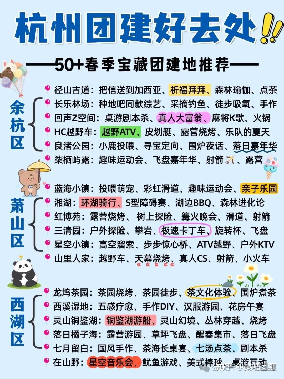 杭州100个公司团建旅游好去处,春季团建天花板,20款热门团建方案,打工人狂喜! - 知乎