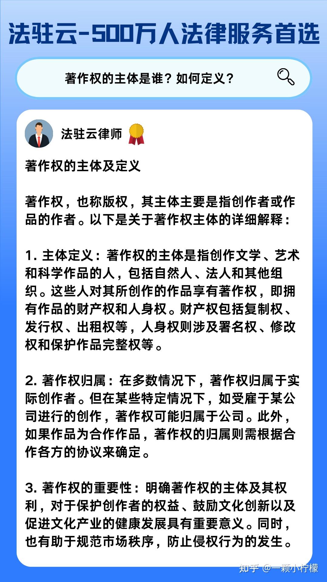 著作权的主体是谁?如何定义? - 知乎