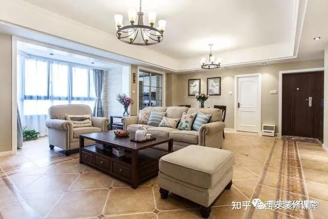 室内设计同一个客厅沙发摆放方向入户门看沙发或背景墙除客厅与其他