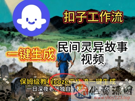 Coze扣子工作流一键生成民间灵异故事视频，保姆级教程搭建教学