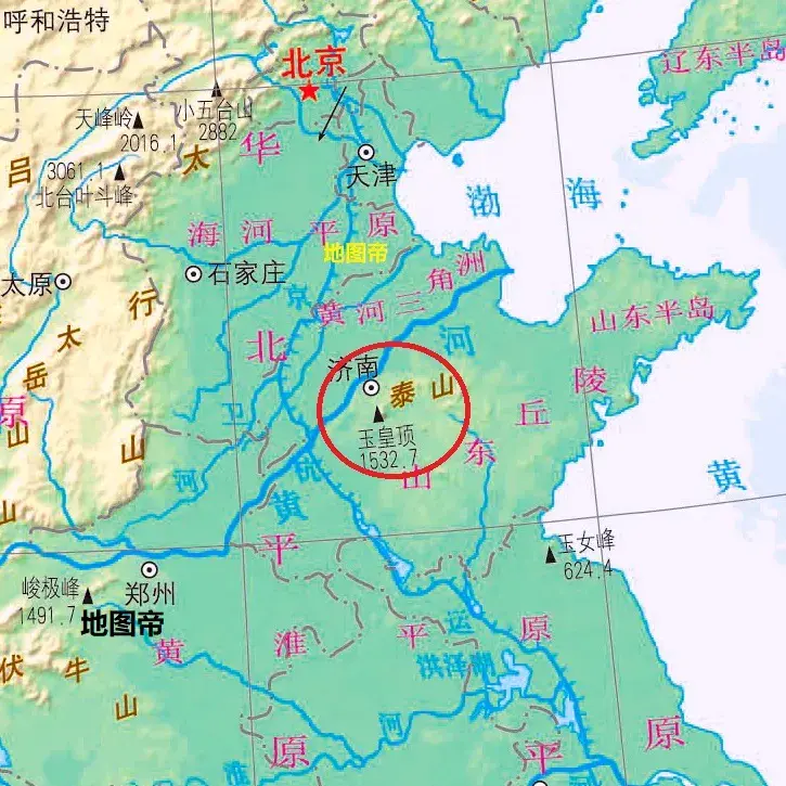 五岳位置图片图片