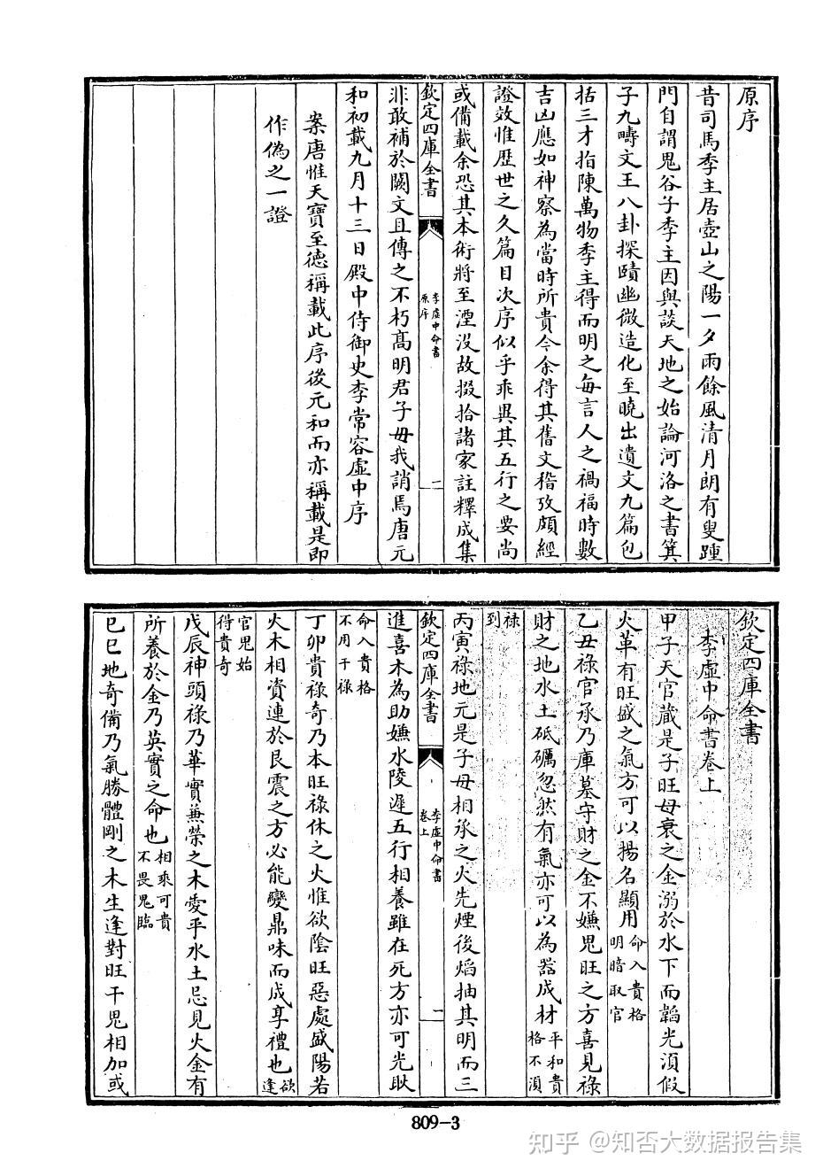 【知否解读】《李虚中命书》三卷(四库全书.子部.术数类抄本) - 知乎