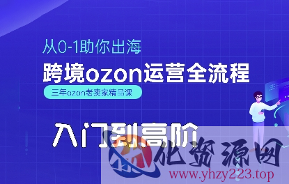 OZON入门到高阶全流程，从0-1助你出海，跨境ozon运营全流程