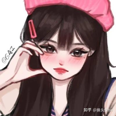 温柔女生头像手绘图片