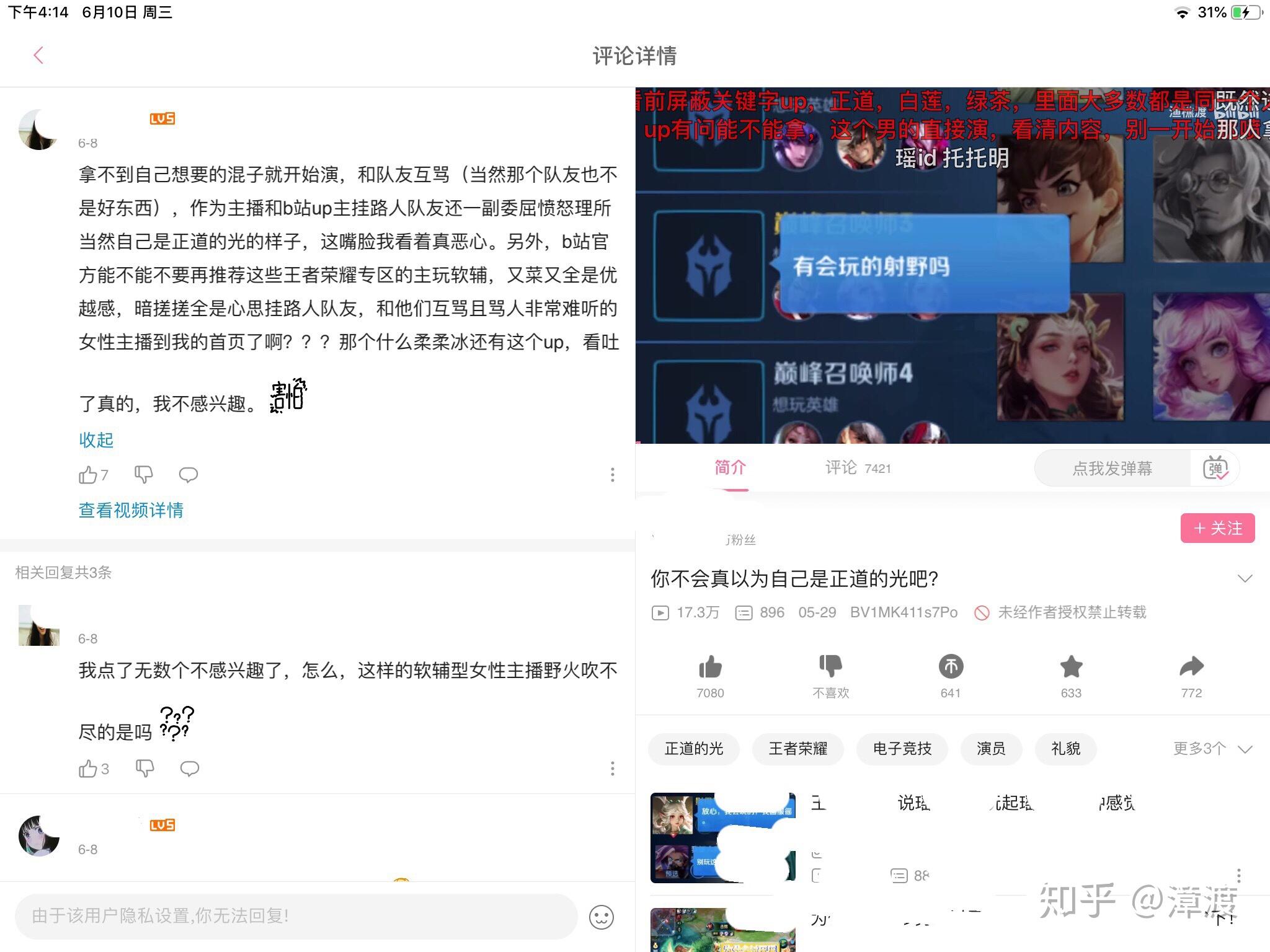 如何评价b站up渔樵渡