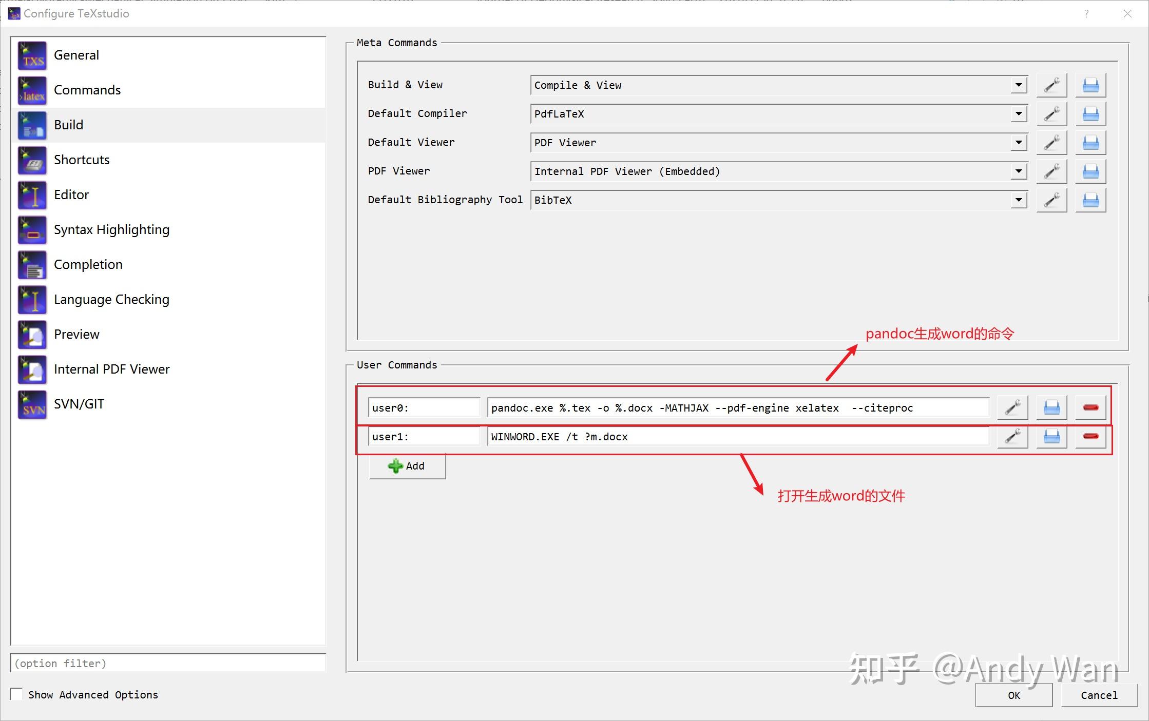  pandoc texstudio tex docx 