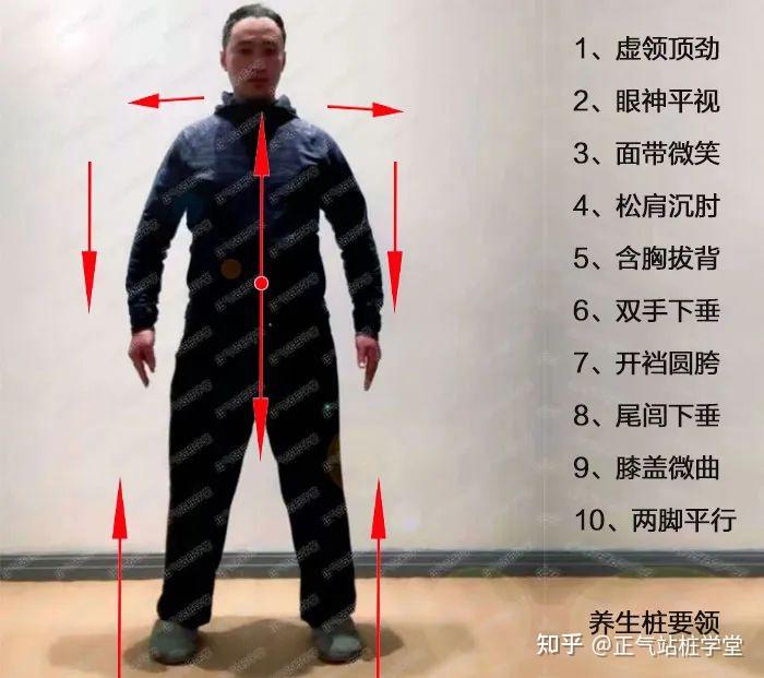标准太极站桩正确姿势和方法基本要领图解 - 知乎