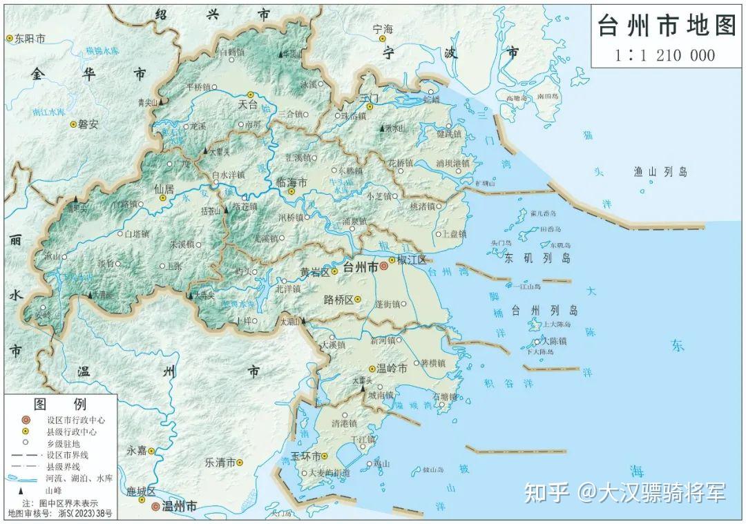 图文解读台州市地理和历史(2023年高清行政地图可收藏) - 知乎