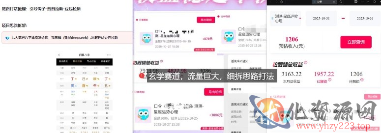 免费占星项目拆解_测测拉新玄学赛道，蓝海开局