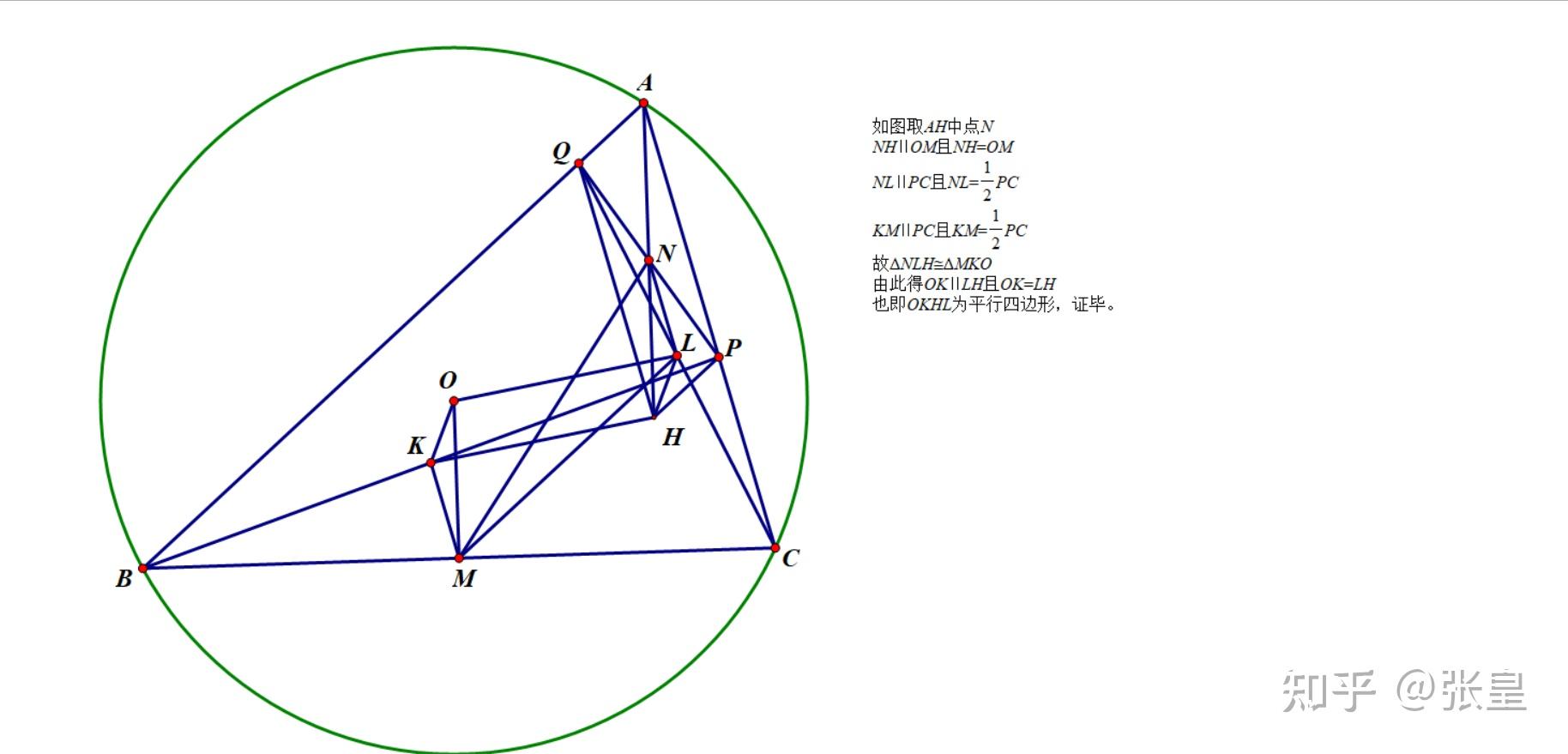 請問這道平面幾何題不用向量法怎麼證明