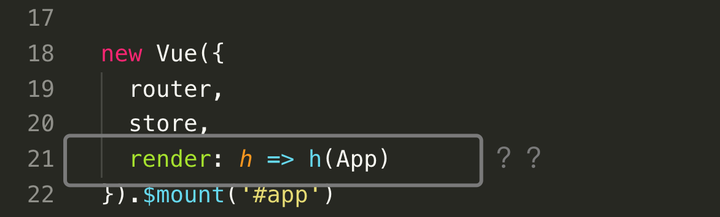 vue 项目中main.js 的 render: h => h(App) 具体含义解释 - 知乎