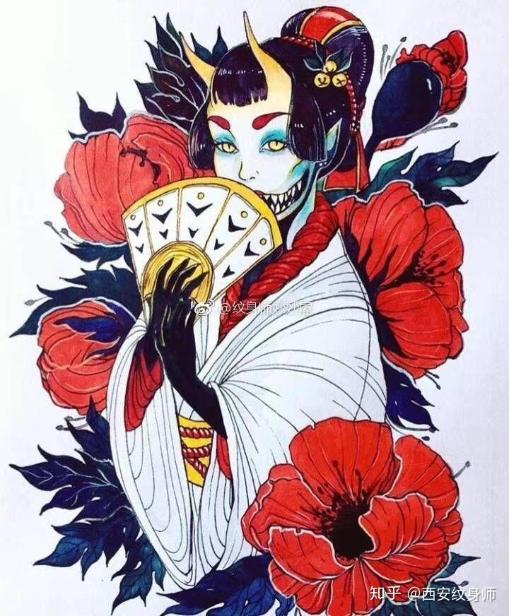 特别喜欢纹身想纹一个艺伎有推荐手稿吗