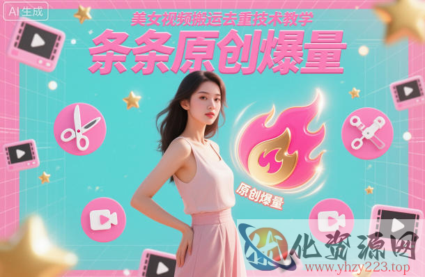 美女视频搬运去重技术教学，条条原创爆量