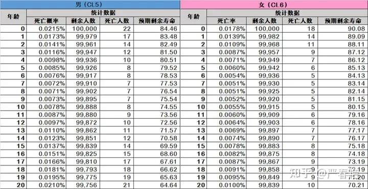 保险生命周期表图片