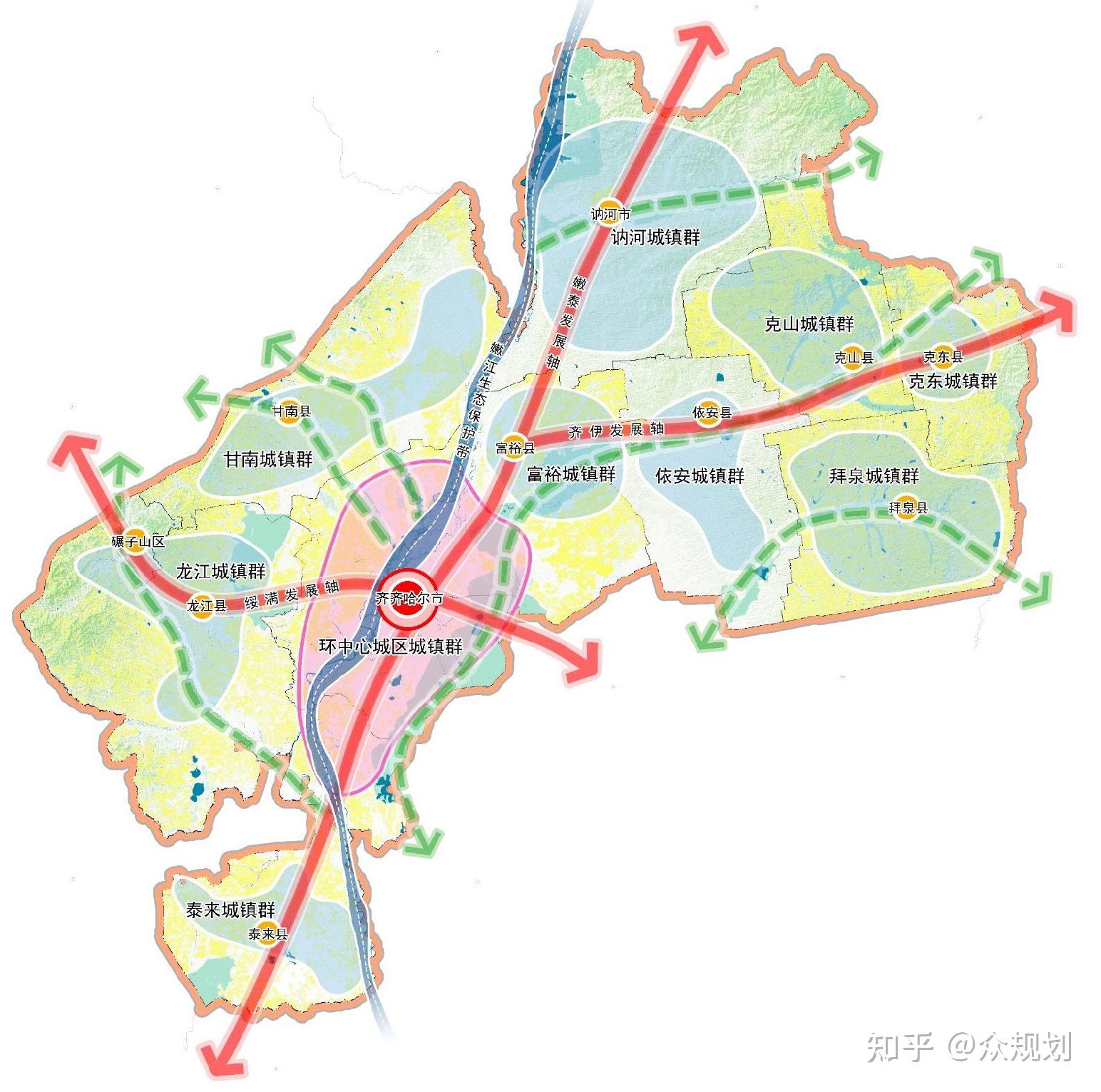 黑龙江省市级国土空间总体规划正式版合集