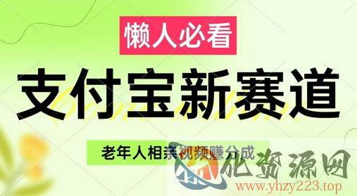支付宝新赛道，利用老年人相亲视频，挣分成收益，轻松月入过W，操作简单