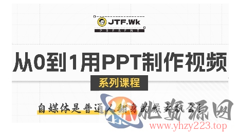 从0到1用PPT制作自媒体视频，带你零基础起步，用PPT打造吸睛自媒体视频