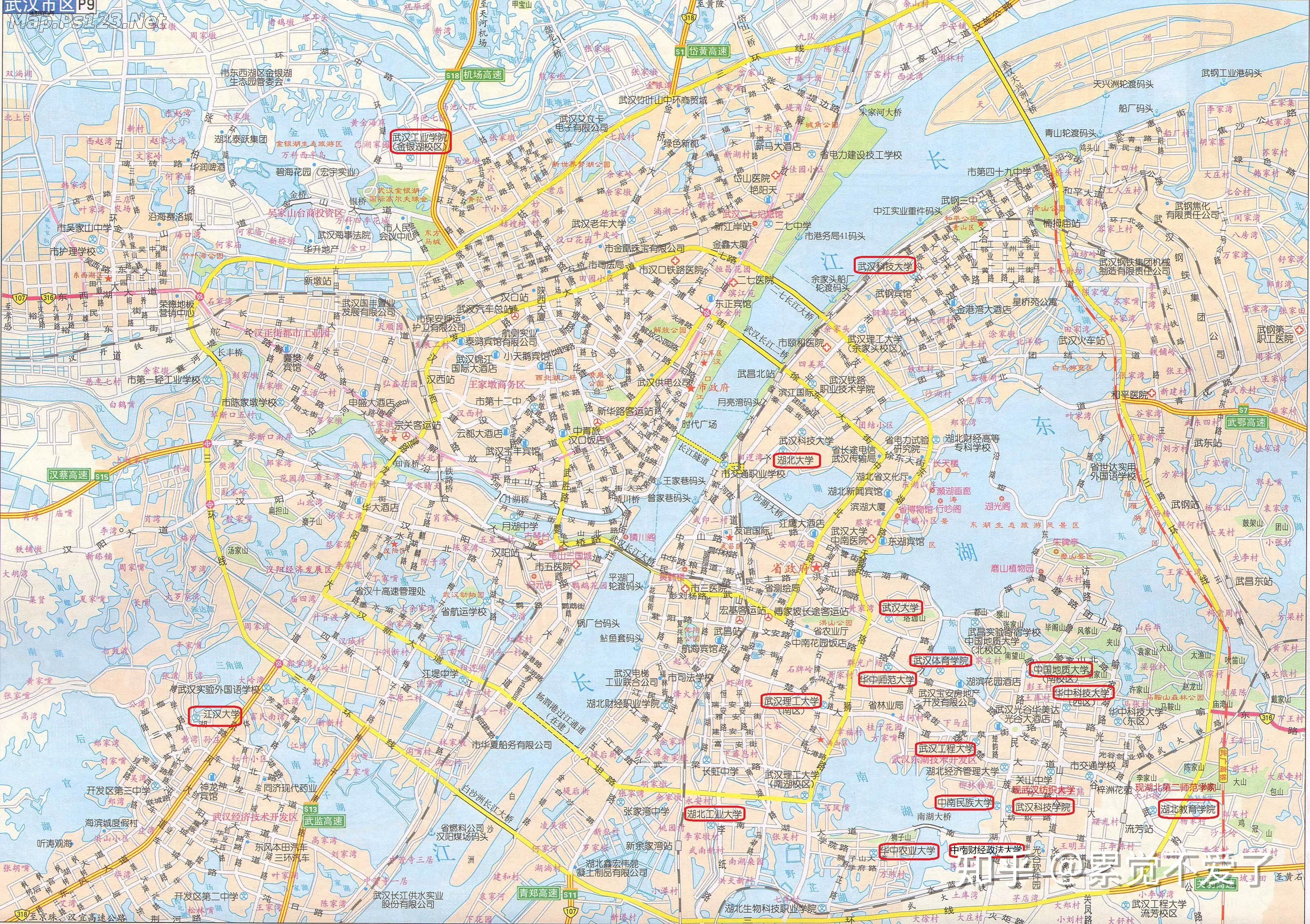 武汉三镇分界地图图片