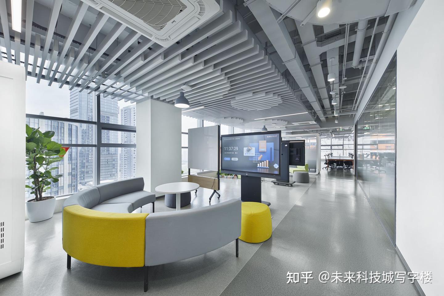 杭州未来科技城写字楼出租之爱力中心7000方精装企业总部拎包办公 - 知乎