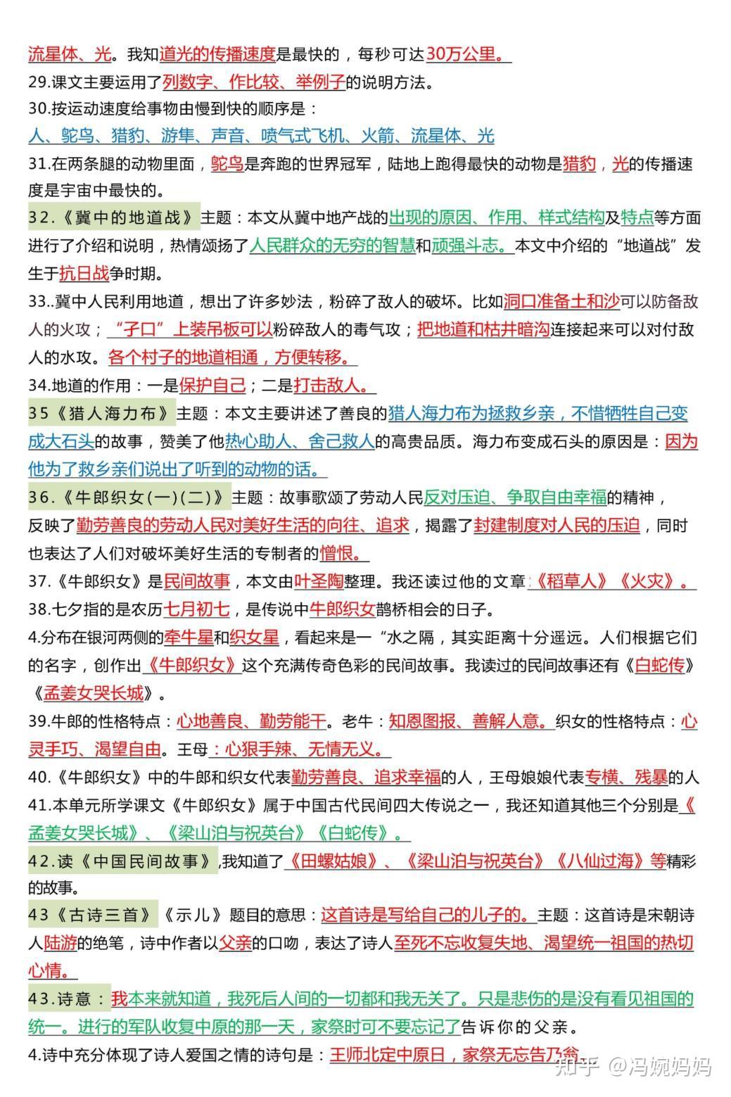 五年级上册期末复习56个知识点背诵;电子版可打印 - 知乎