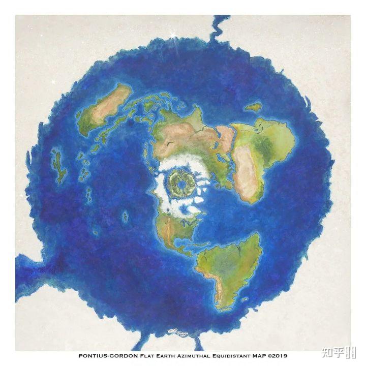 如何评价这张地平论者的世界地图? - 知乎