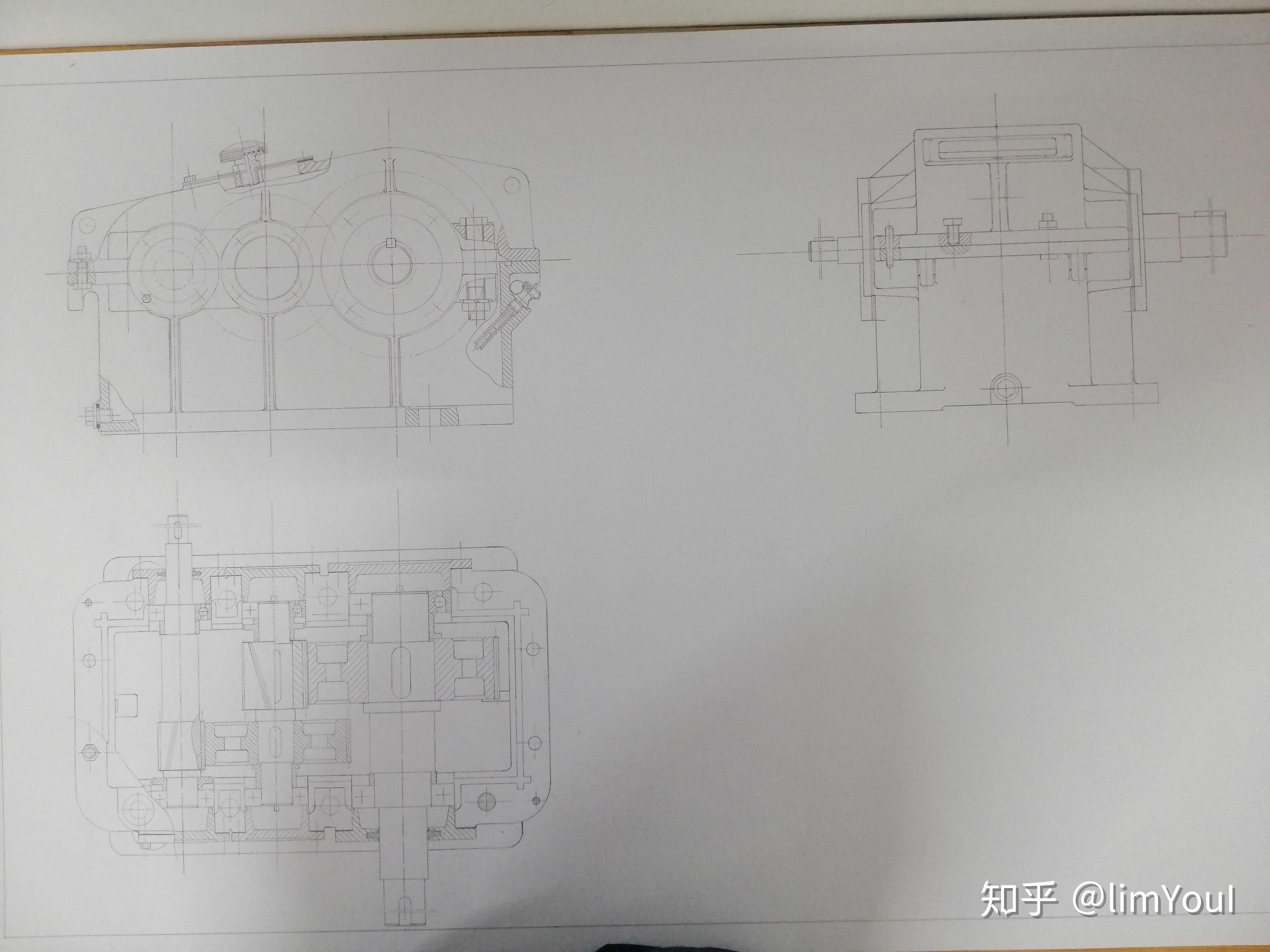 二級展開式圓柱齒輪減速器裝配圖怎麼畫? - 知乎