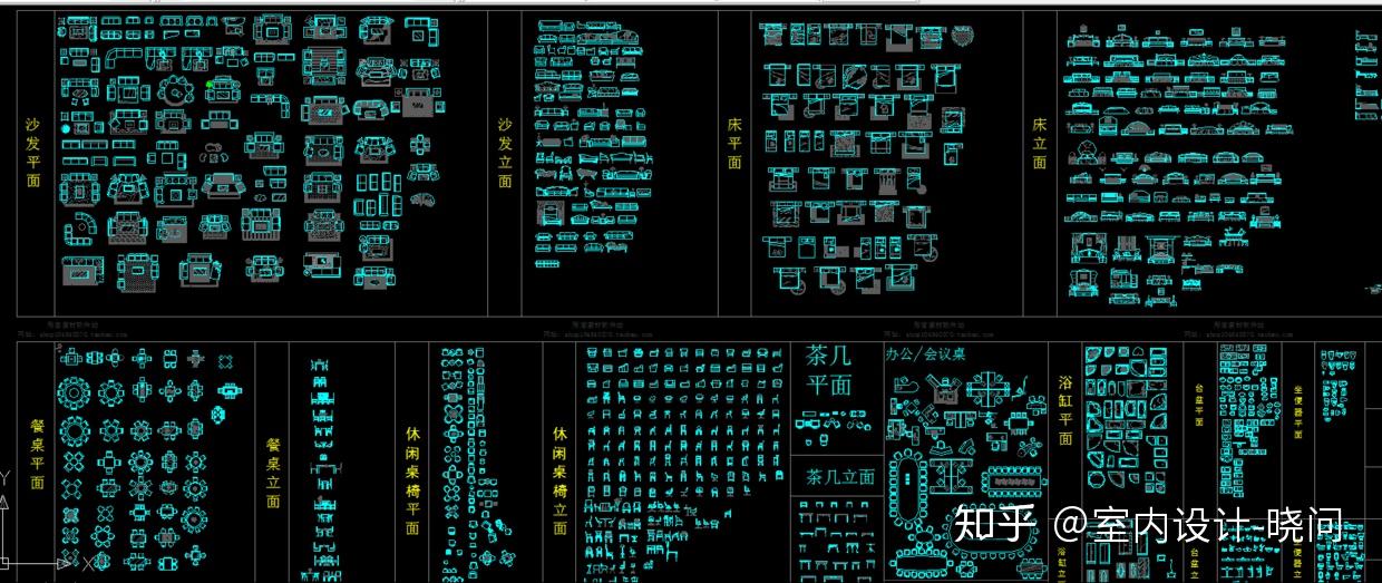 室内设计CAD图库:全网最全室内设计成套集+CAD施工图家具素材图库最新款 - 知乎