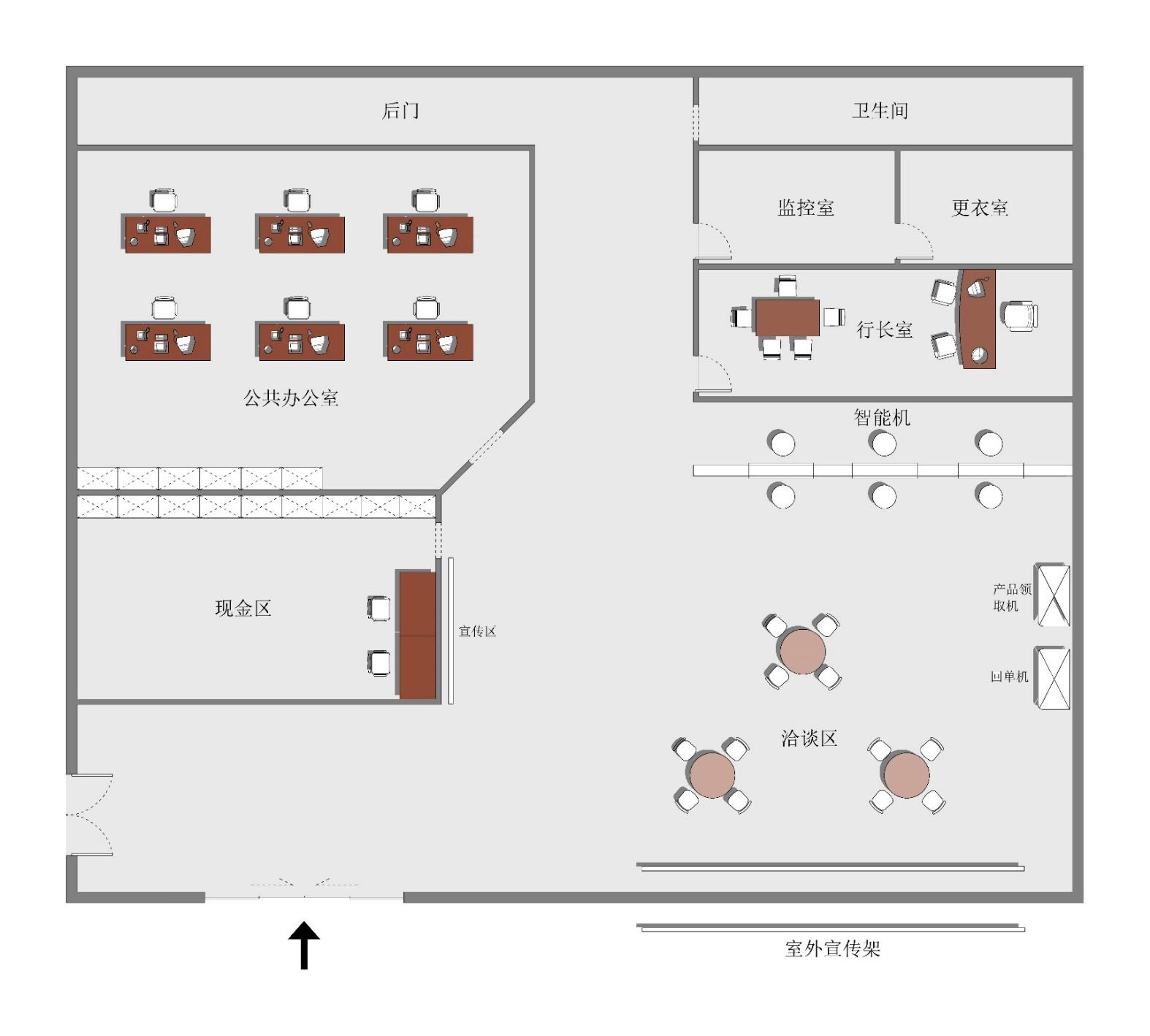 银行网点平面图图片