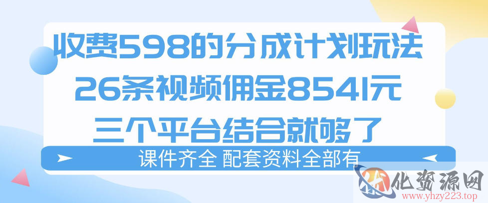 拆解外面收费1980的分成计划猫咪vlog玩法，三天佣金8541（仅供参考）