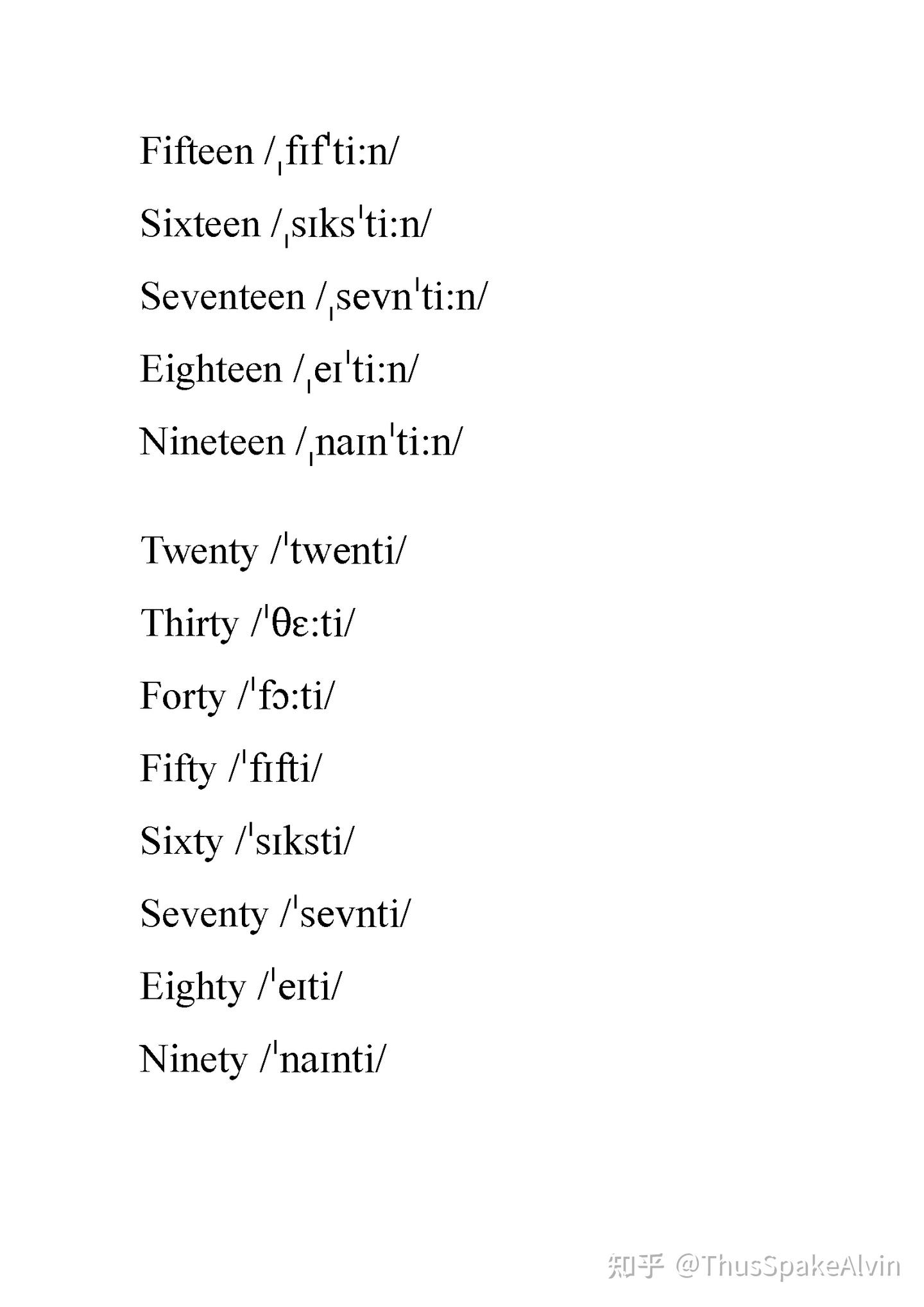 英文中的星期、月份、数字（附音标、缩写） - 知乎