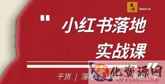 南悟·小红书医疗流量落地实战课，干货/落地/实战/快速上手