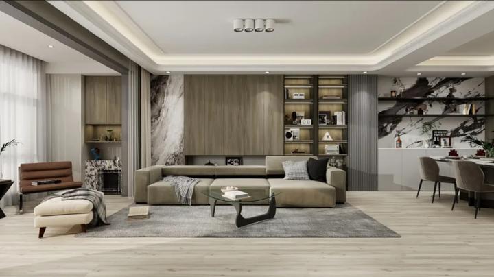骊住全屋案例，现代简约与古典元素碰撞下的121m²轻奢风！ - 知乎