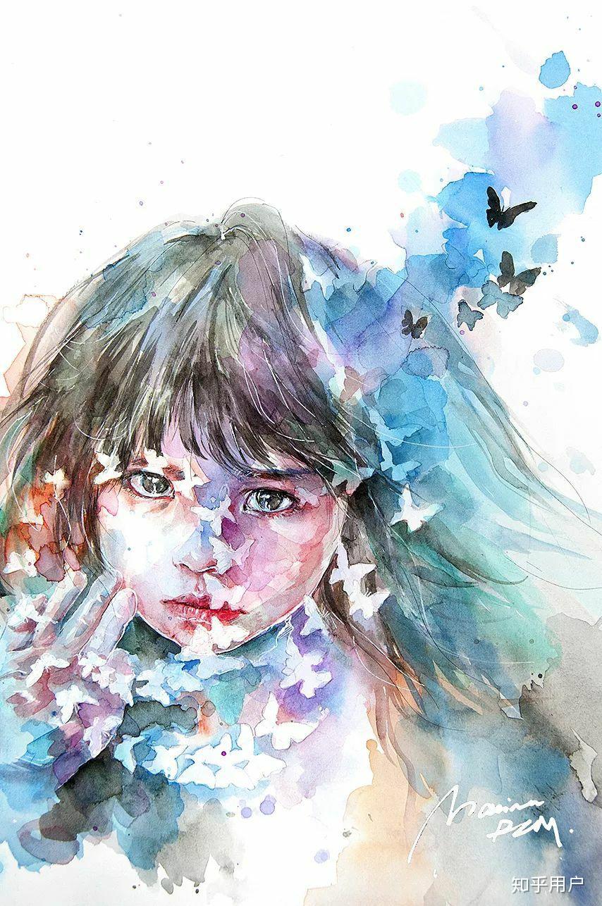 有没有适合临摹的有一些难度的水彩画