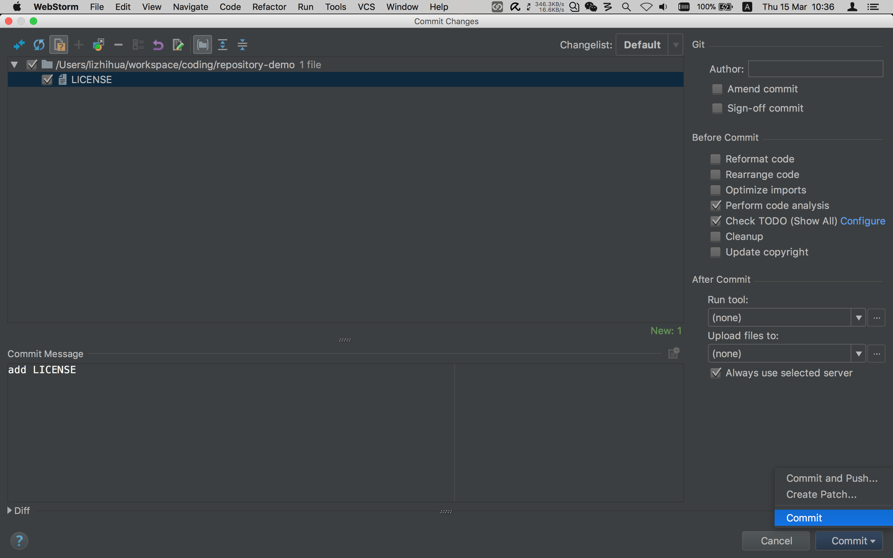 在 WebStorm 中熟练地使用 git - 知乎